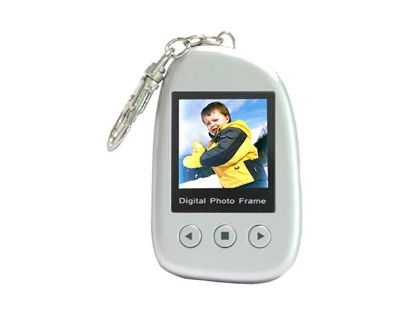 1.5 inch Digital Picture Frame Key Chain with Stainless Steel Shell