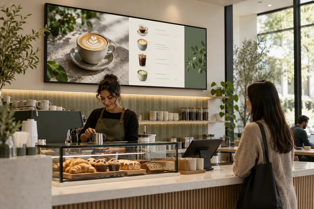 Digital Signage & In-store Retailing smart display application concept