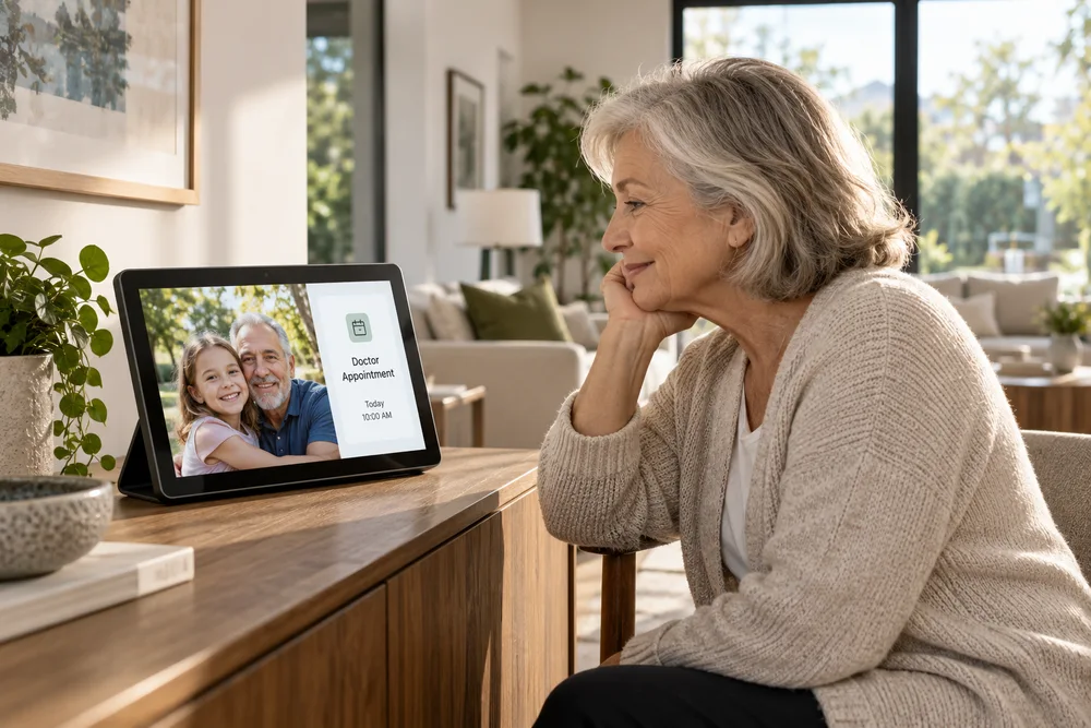 Senior Care smart display application concept